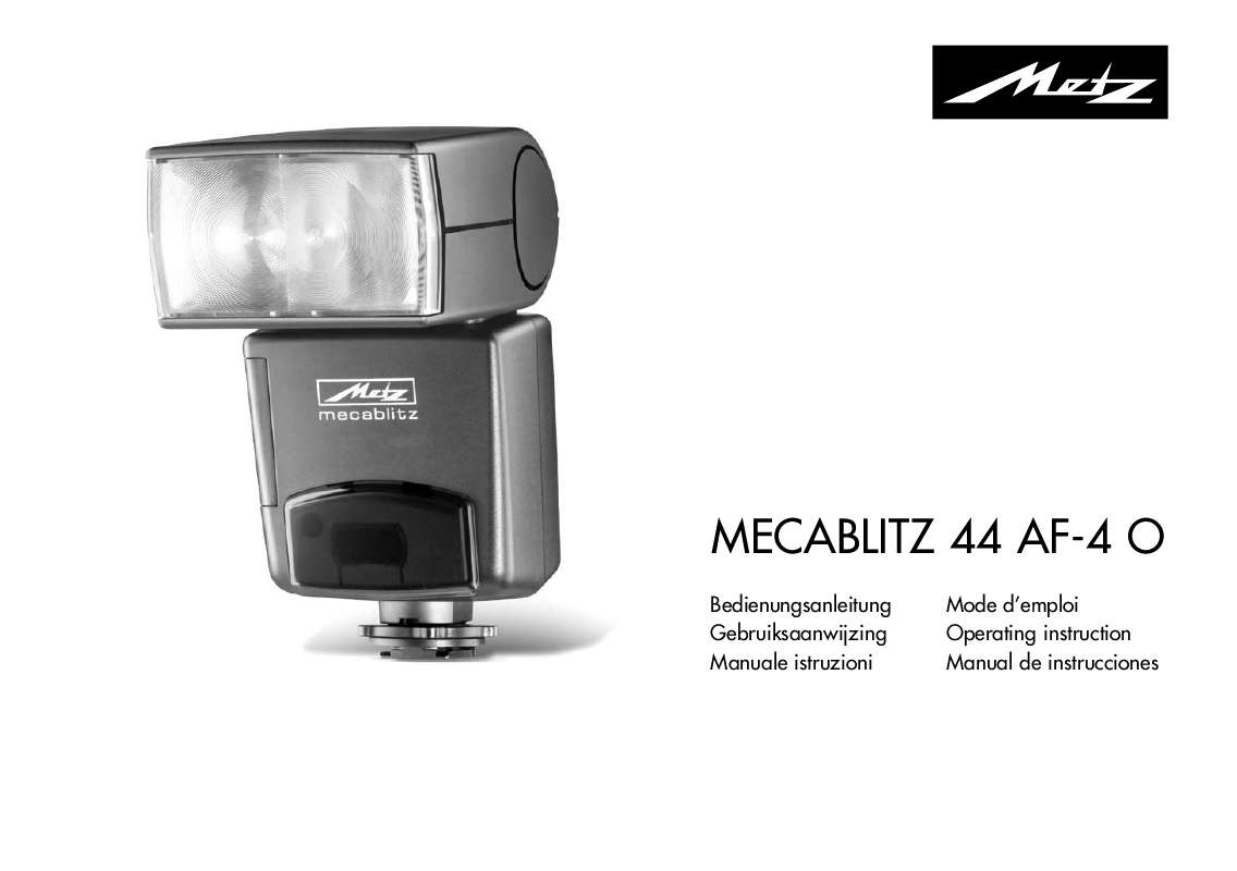 Guide utilisation  METZ MECABLITZ 44 AF-4 OLYMPUS  de la marque METZ