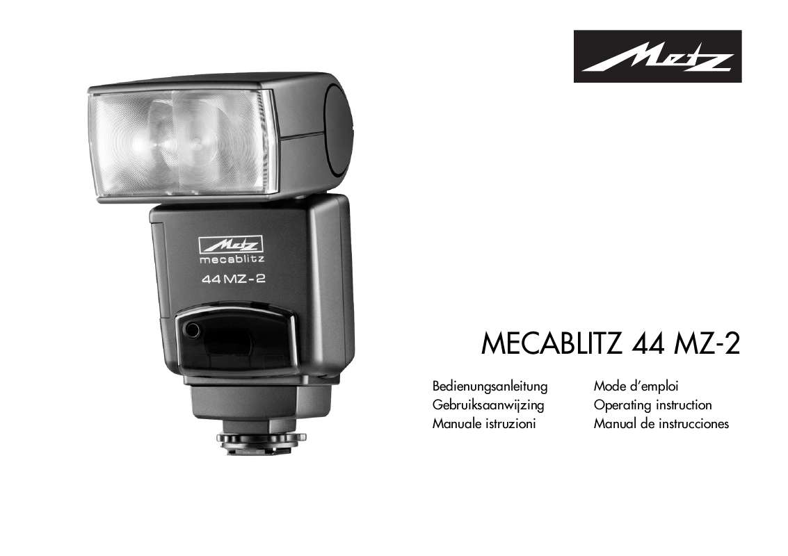 Guide utilisation  METZ MECABLITZ 44 MZ-2  de la marque METZ
