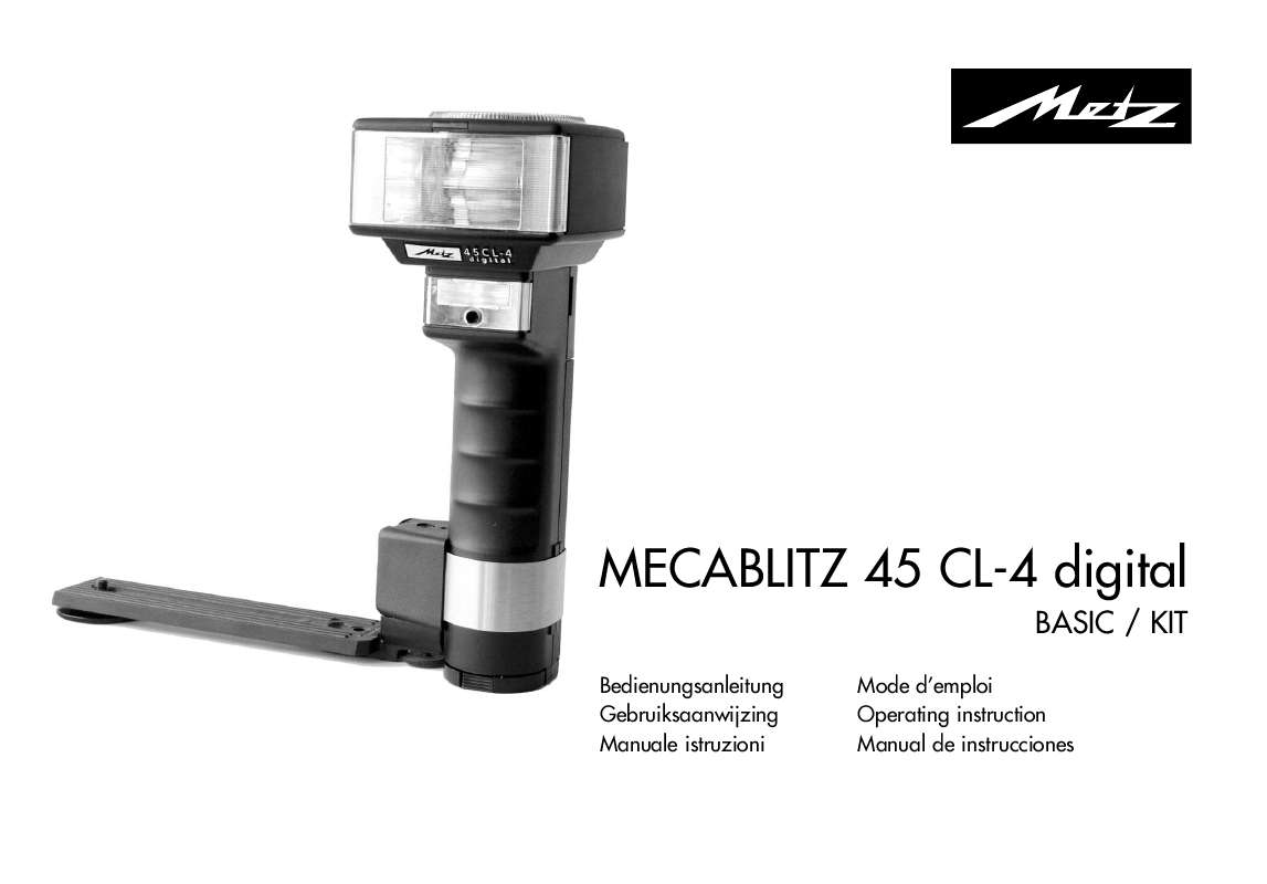 Guide utilisation  METZ MECABLITZ 45 CL-4 BASIC KIT  de la marque METZ