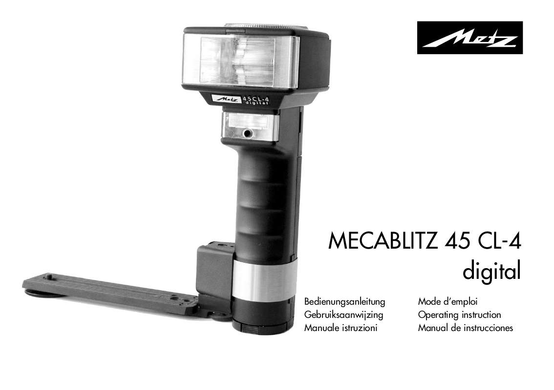 Guide utilisation  METZ MECABLITZ 45 CL-4 DIGITAL  de la marque METZ