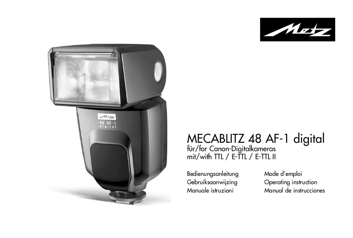 Guide utilisation  METZ MECABLITZ 48 AF-1 CANON  de la marque METZ