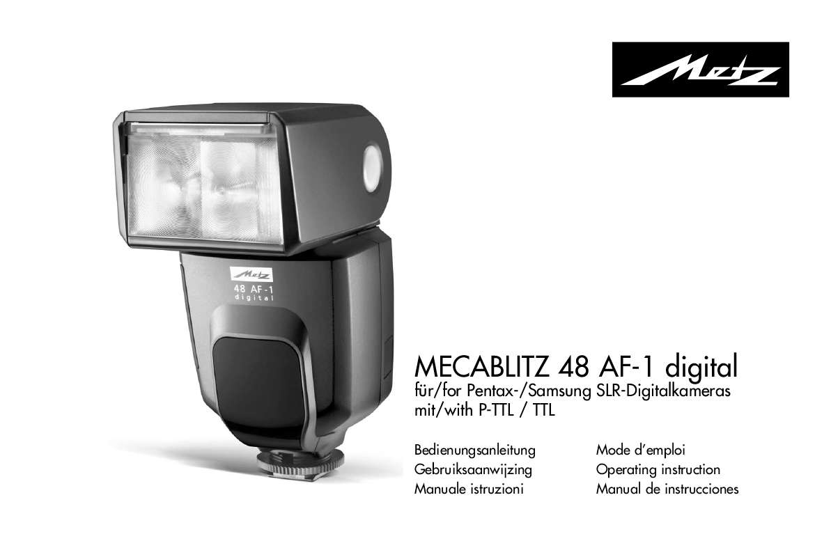 Guide utilisation  METZ MECABLITZ 48 AF-1 PENTAX  de la marque METZ
