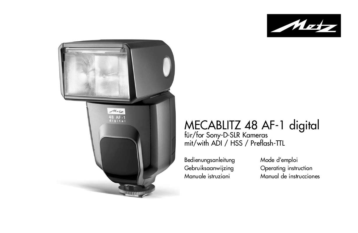 Guide utilisation  METZ MECABLITZ 48 AF-1 SONY  de la marque METZ