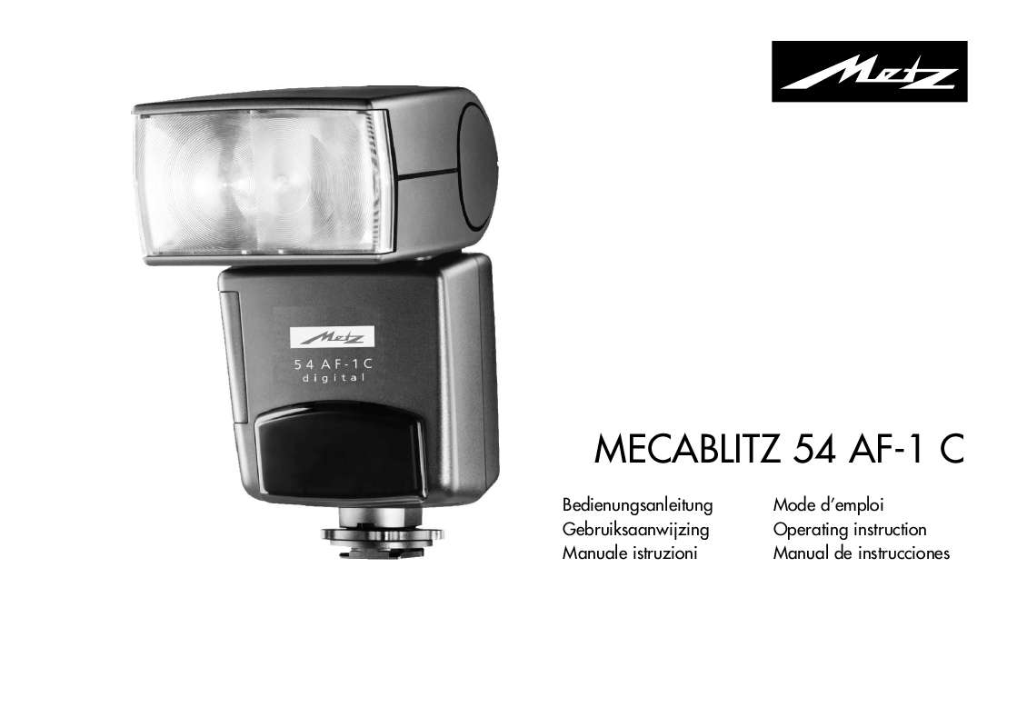 Guide utilisation  METZ MECABLITZ 54 AF-1 C  de la marque METZ