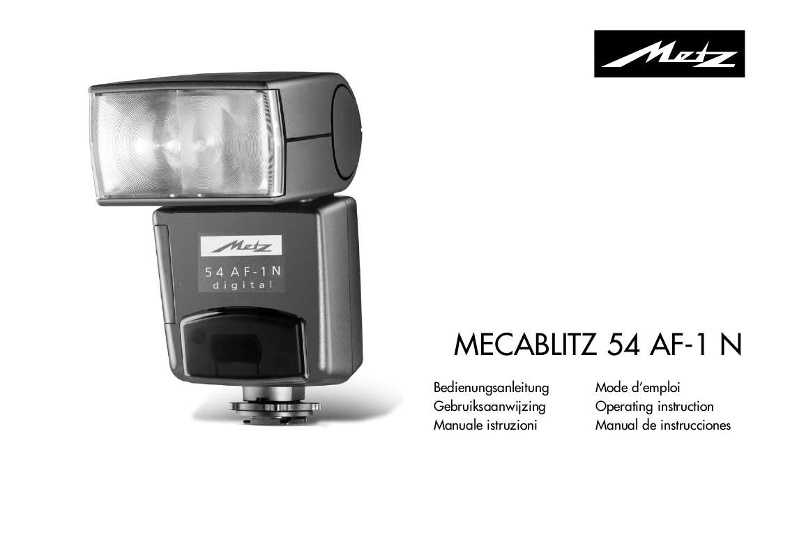 Guide utilisation  METZ MECABLITZ 54 AF-1 N  de la marque METZ