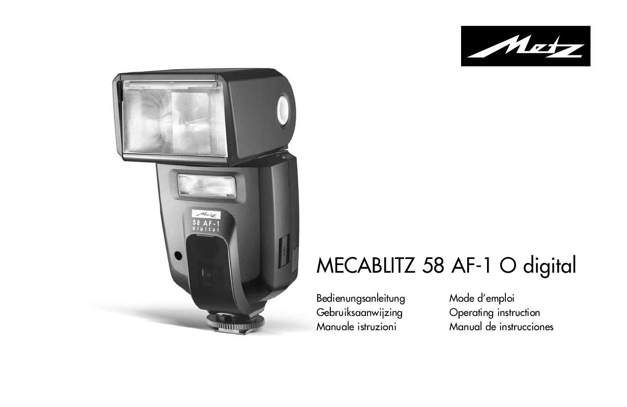 Guide utilisation  METZ MECABLITZ 58 AF-1 O DIGITAL  de la marque METZ