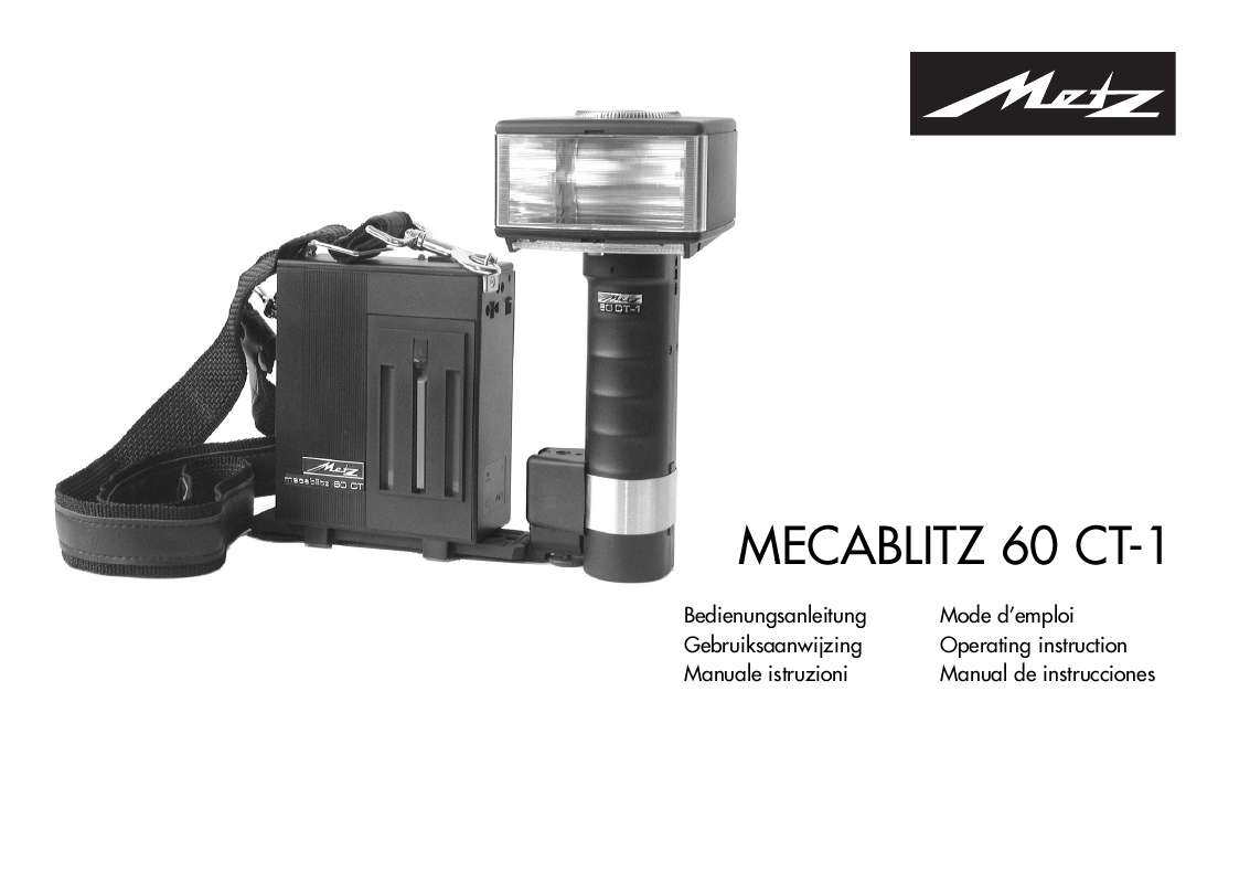 Guide utilisation  METZ MECABLITZ 60 CT-1  de la marque METZ