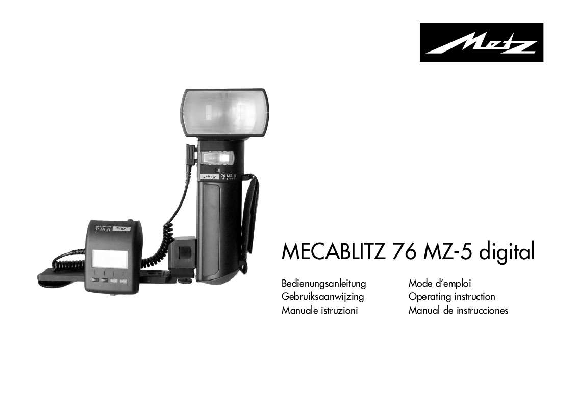 Guide utilisation  METZ MECABLITZ 76 MZ-5 DIGITAL  de la marque METZ