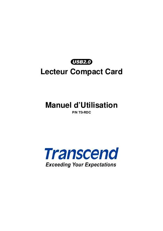 Guide utilisation TRANSCEND TS-RDC  de la marque TRANSCEND