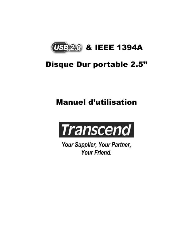 Guide utilisation TRANSCEND TS0GHDC2  de la marque TRANSCEND