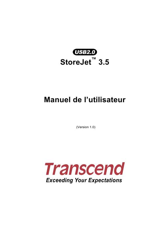 Guide utilisation TRANSCEND TS0GSJ35-EU  de la marque TRANSCEND
