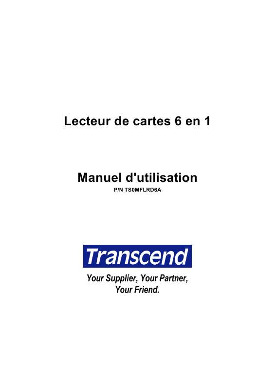 Guide utilisation TRANSCEND TS0MFLRD6A  de la marque TRANSCEND