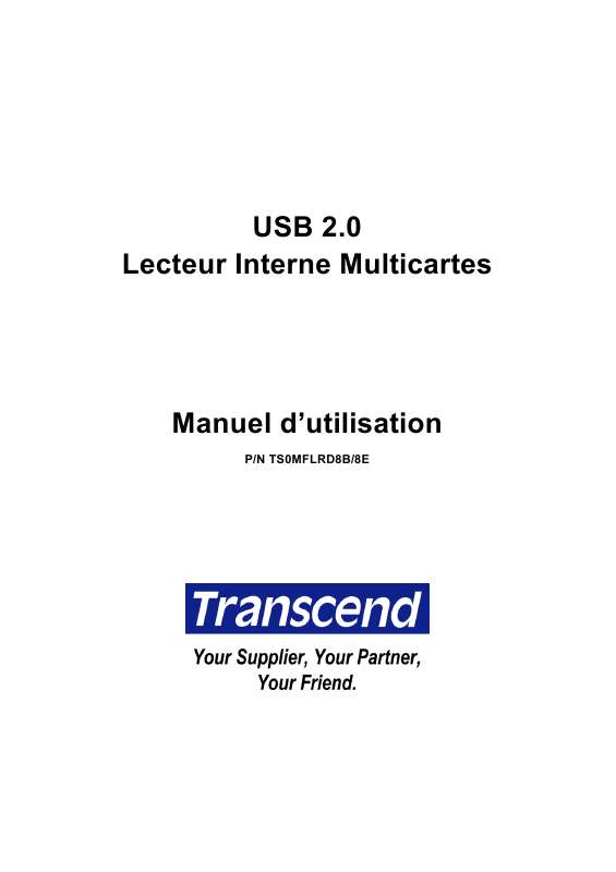 Guide utilisation TRANSCEND TS0MFLRD8E  de la marque TRANSCEND