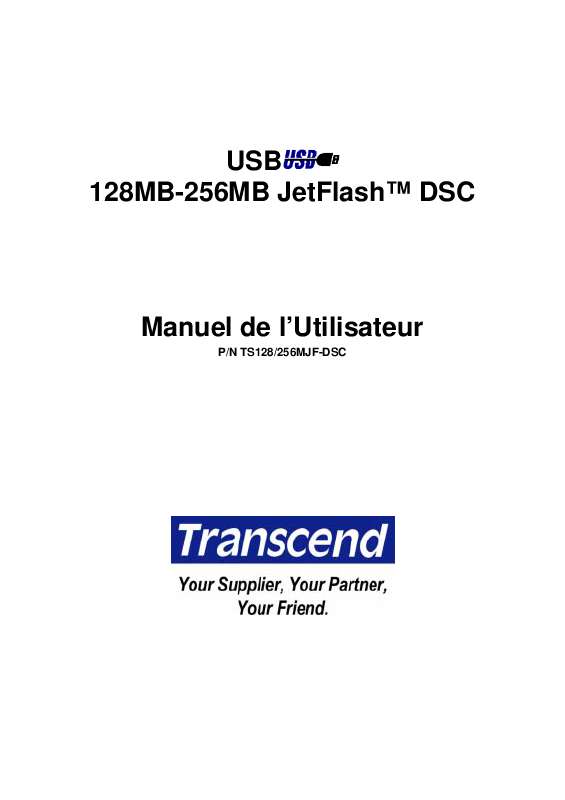 Guide utilisation TRANSCEND TS128MJF-DSC  de la marque TRANSCEND
