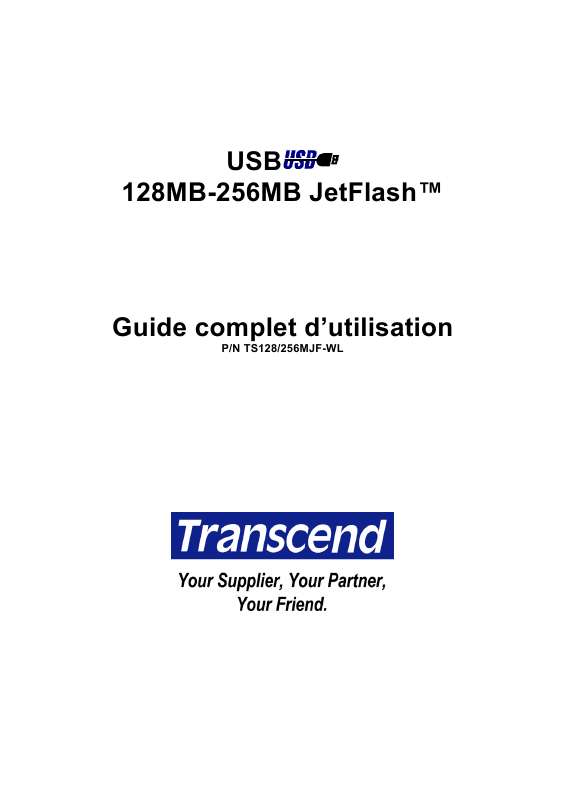 Guide utilisation TRANSCEND TS128MJF-WL  de la marque TRANSCEND