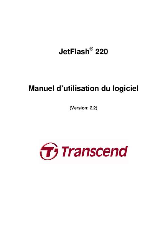 Guide utilisation TRANSCEND JETFLASH 220  de la marque TRANSCEND