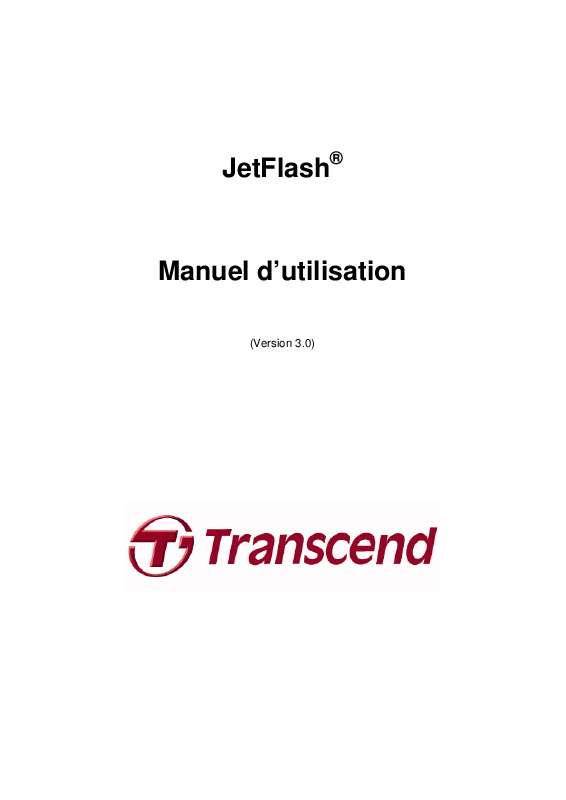 Guide utilisation TRANSCEND JETFLASH V30  de la marque TRANSCEND