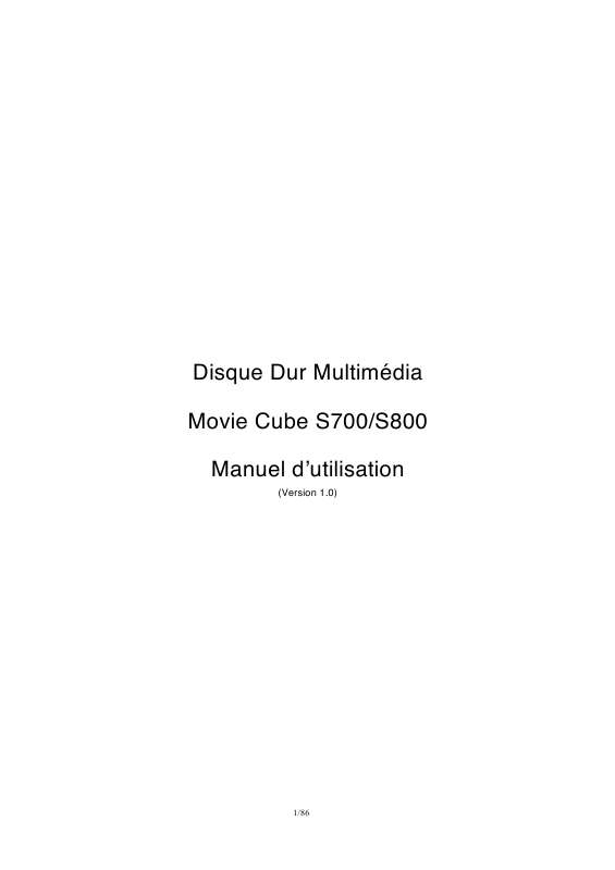 Guide utilisation  EMTEC HDD MOVIE CUBE S800  de la marque EMTEC