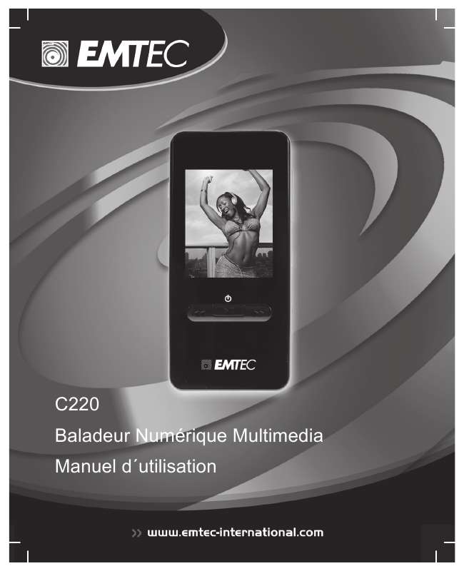 Guide utilisation  EMTEC LECTEUR MP4 C220  de la marque EMTEC