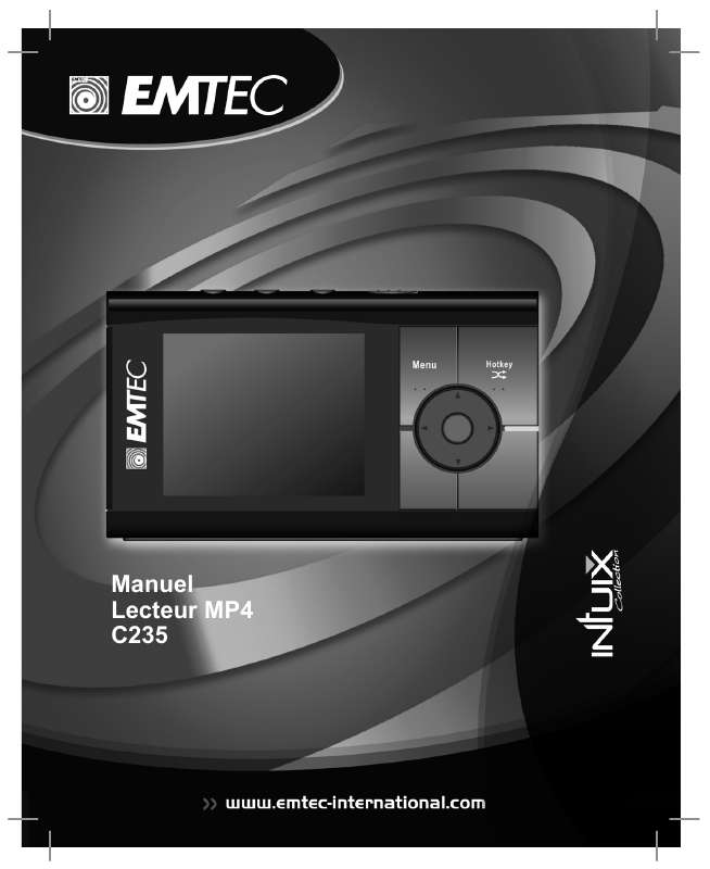 Guide utilisation  EMTEC LECTEUR MP4 C235  de la marque EMTEC