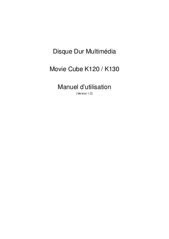 Guide utilisation  EMTEC HDD MOVIE CUBE K120  de la marque EMTEC