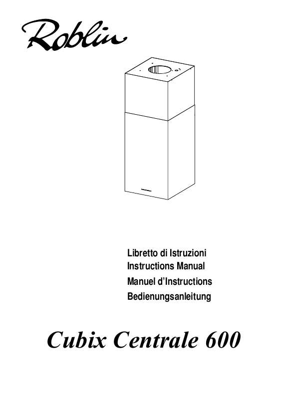 Guide utilisation  ROBLIN CUBIX CENTRALE 600  de la marque ROBLIN