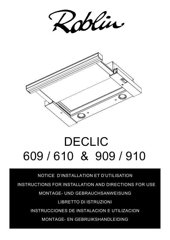 Guide utilisation  ROBLIN DECLIC 610  de la marque ROBLIN