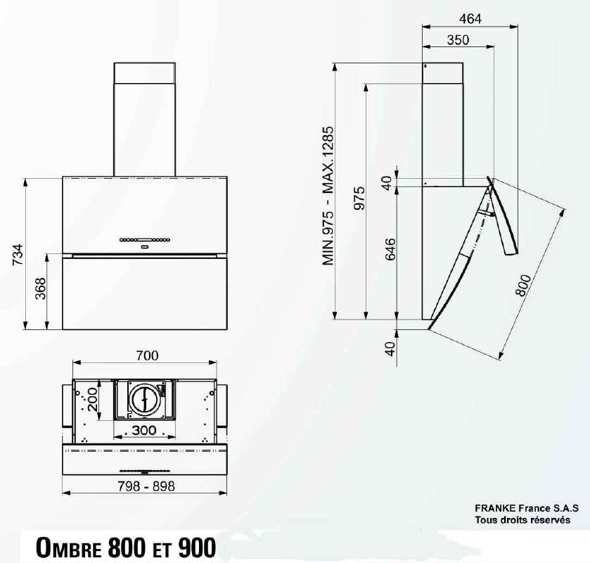 Guide utilisation ROBLIN OMBRE 900  - DIMENSIONS de la marque ROBLIN