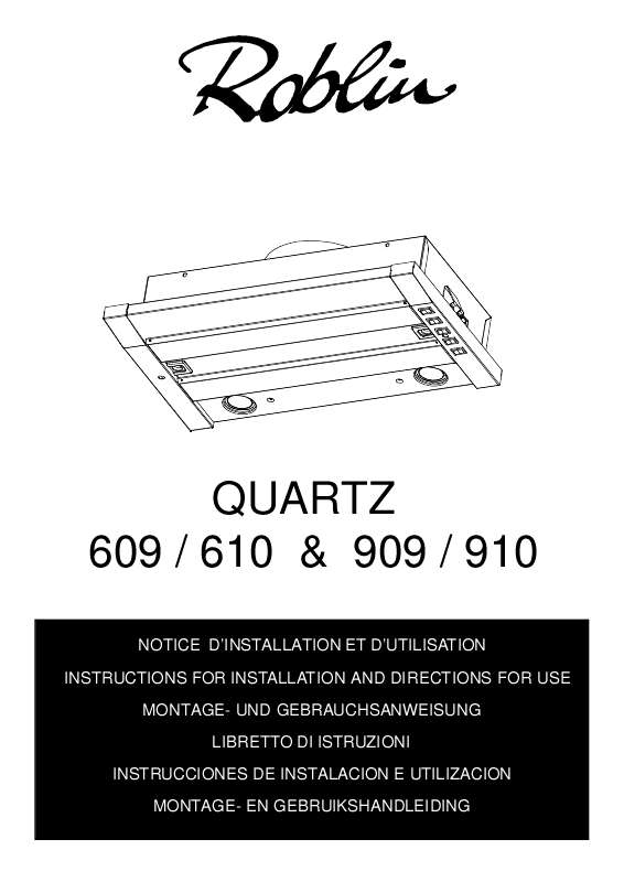 Guide utilisation  ROBLIN QUARTZ 610  de la marque ROBLIN
