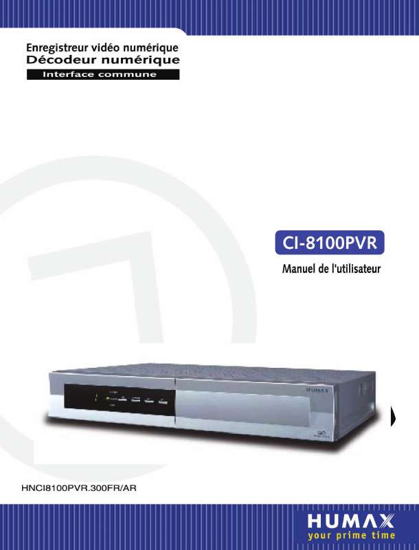 Guide utilisation HUMAX CI-8100PVR  de la marque HUMAX