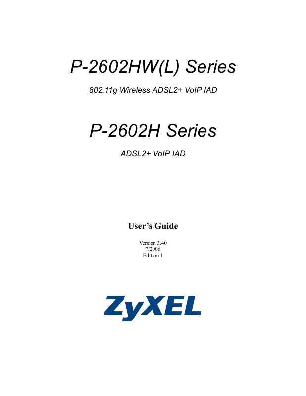 Guide utilisation ZYXEL P-2602H-D1A  de la marque ZYXEL