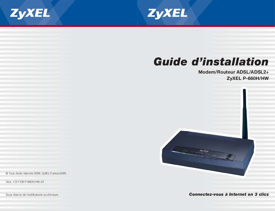 Guide utilisation  ZYXEL P-660H  de la marque ZYXEL