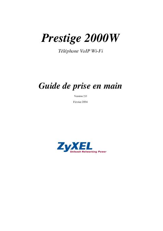 Guide utilisation ZYXEL PRESTIGE 2000W  de la marque ZYXEL