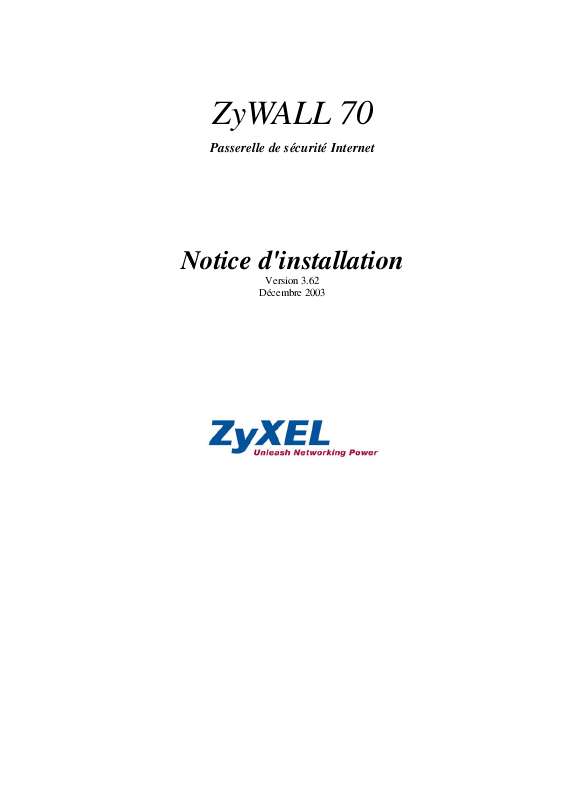 Guide utilisation ZYXEL ZYWALL 70  de la marque ZYXEL