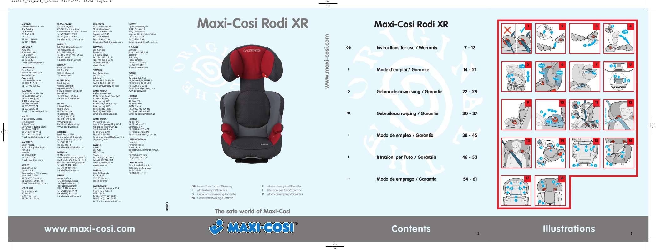 Guide utilisation MAXI-COSI RODI XR  de la marque MAXI-COSI
