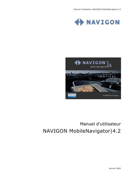 Guide utilisation NAVIGON MOBILE NAVIGATOR 4.2  de la marque NAVIGON