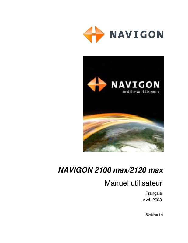 Guide utilisation NAVIGON 2120 MAX  de la marque NAVIGON