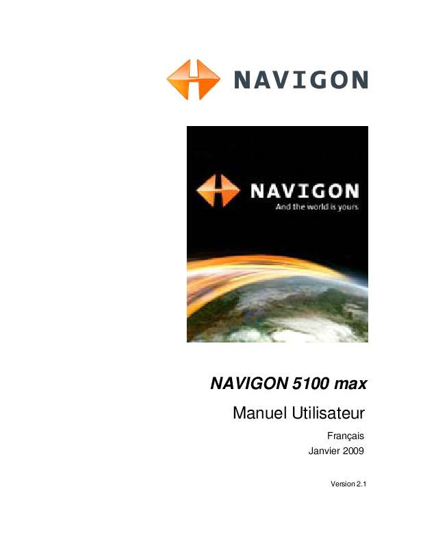 Guide utilisation NAVIGON 5100 MAX  de la marque NAVIGON