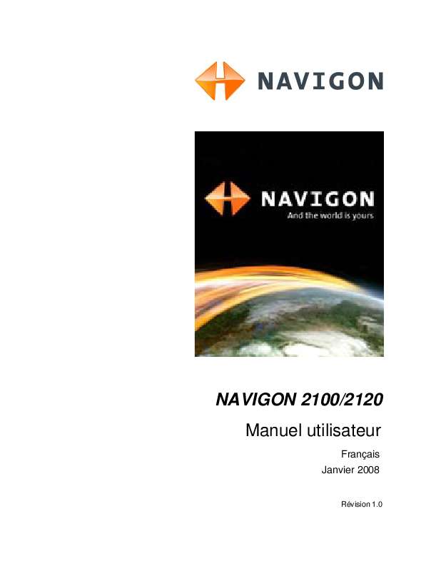 Guide utilisation NAVIGON 2120  de la marque NAVIGON