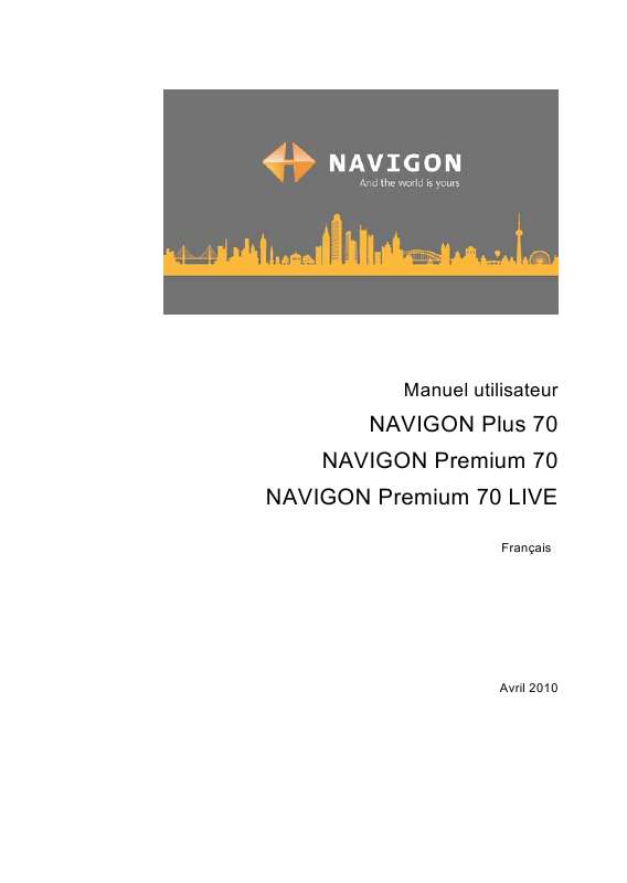 Guide utilisation NAVIGON PREMIUM 70 LIVE  de la marque NAVIGON