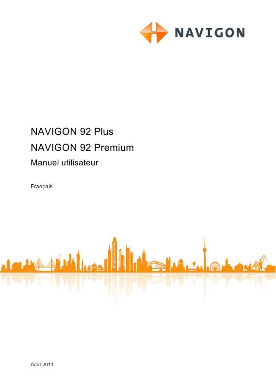 Guide utilisation NAVIGON 92 PLUS  de la marque NAVIGON