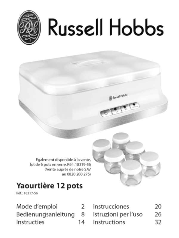 Guide utilisation RUSSELL HOBBS 18317-56  de la marque RUSSELL HOBBS