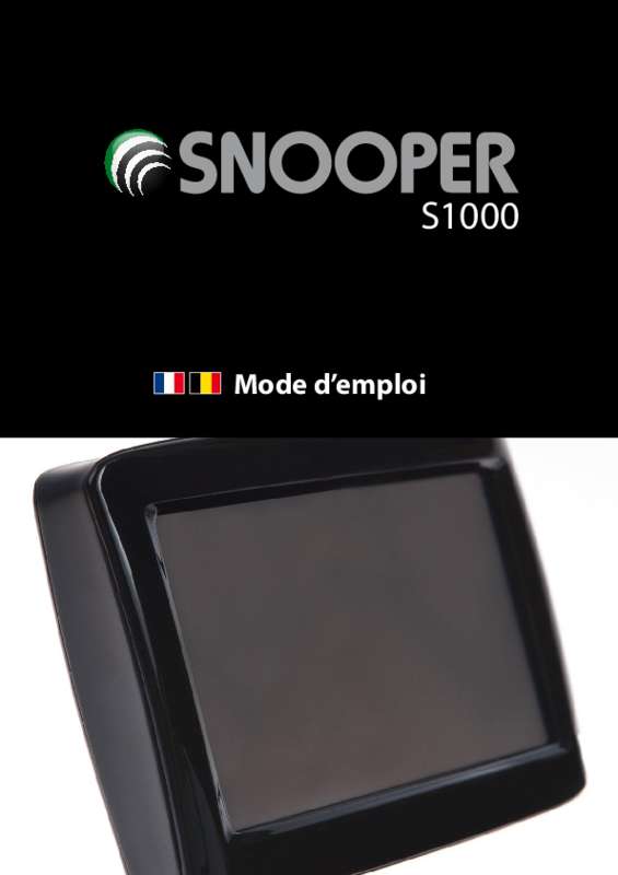 Guide utilisation SNOOPER CC1000  de la marque SNOOPER