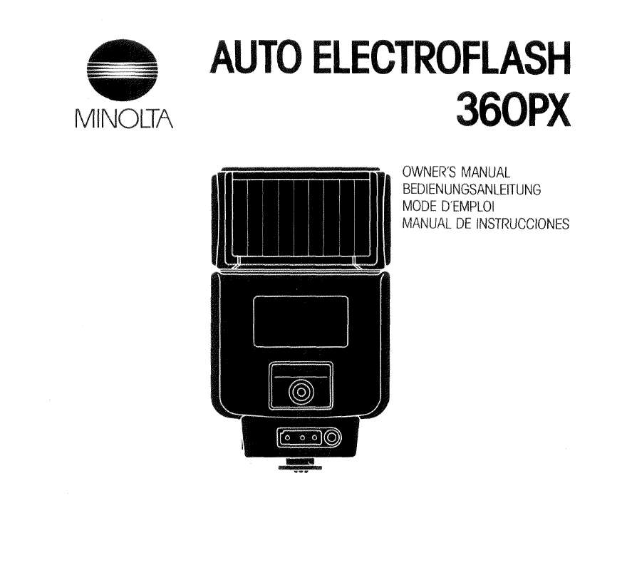 Guide utilisation MINOLTA AUTO ELECTROFLASH 360PX  de la marque MINOLTA