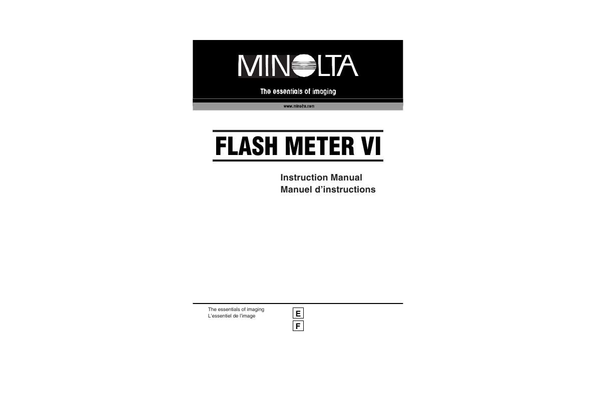 Guide utilisation MINOLTA FLASHMETER VI  de la marque MINOLTA