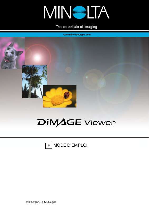 Guide utilisation MINOLTA DIMAGE VIEWER 2.1  de la marque MINOLTA