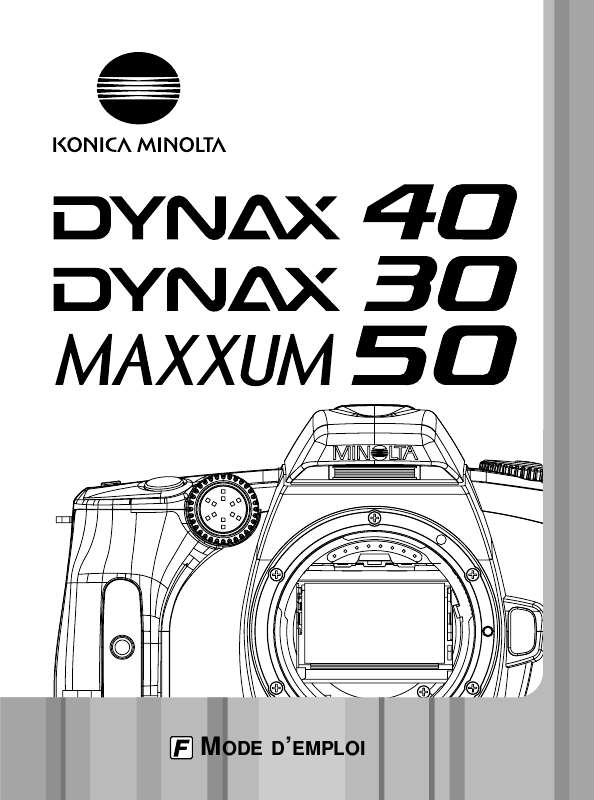 Guide utilisation MINOLTA DYNAX 30  de la marque MINOLTA
