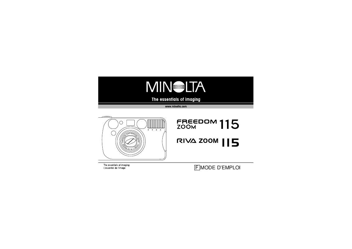 Guide utilisation MINOLTA RIVA ZOOM 115  de la marque MINOLTA