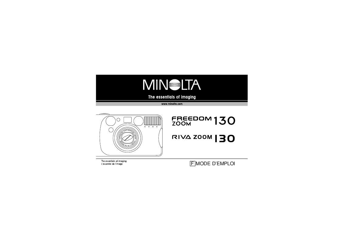 Guide utilisation MINOLTA RIVA ZOOM 130  de la marque MINOLTA