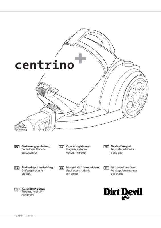 Guide utilisation DIRT DEVIL CENTRINO CLEAN CONTROL M2991-5 de la marque DIRT DEVIL